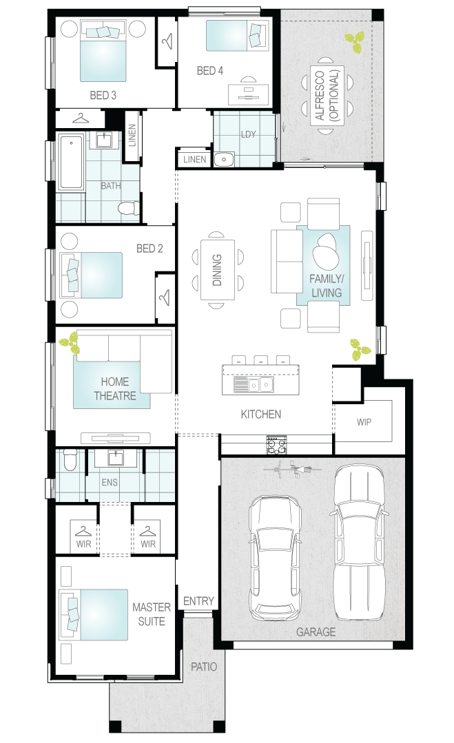 Lucia Three- Single Storey Floor Plan Lucia Three- Single Storey Floor Plan- McDonald Jones