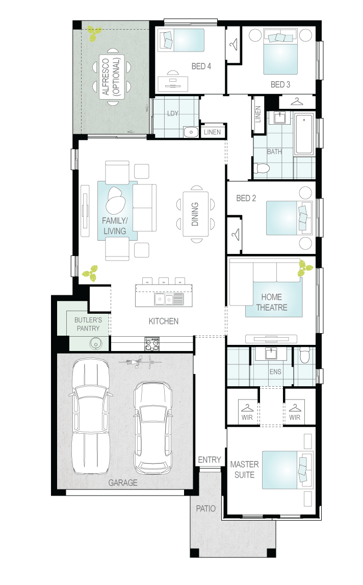 Lucia Three- Single Storey Floor Plan Upgrade Lucia Three- Single Storey Floor Plan Upgrade- McDonald Jones