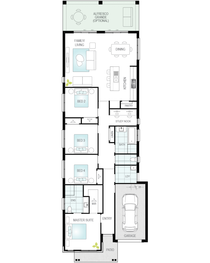 single level home design ravello option floorplan alfresco grande rhs