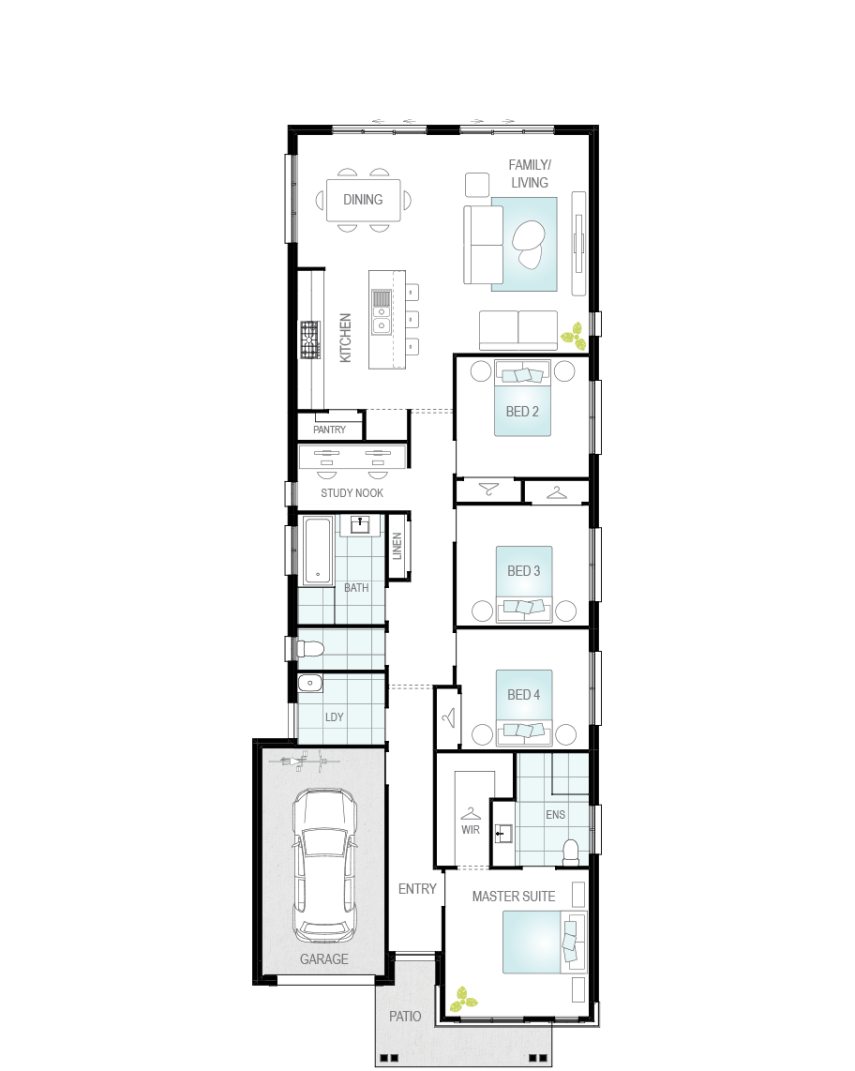 single storey home design ravello floorplan standard lhs