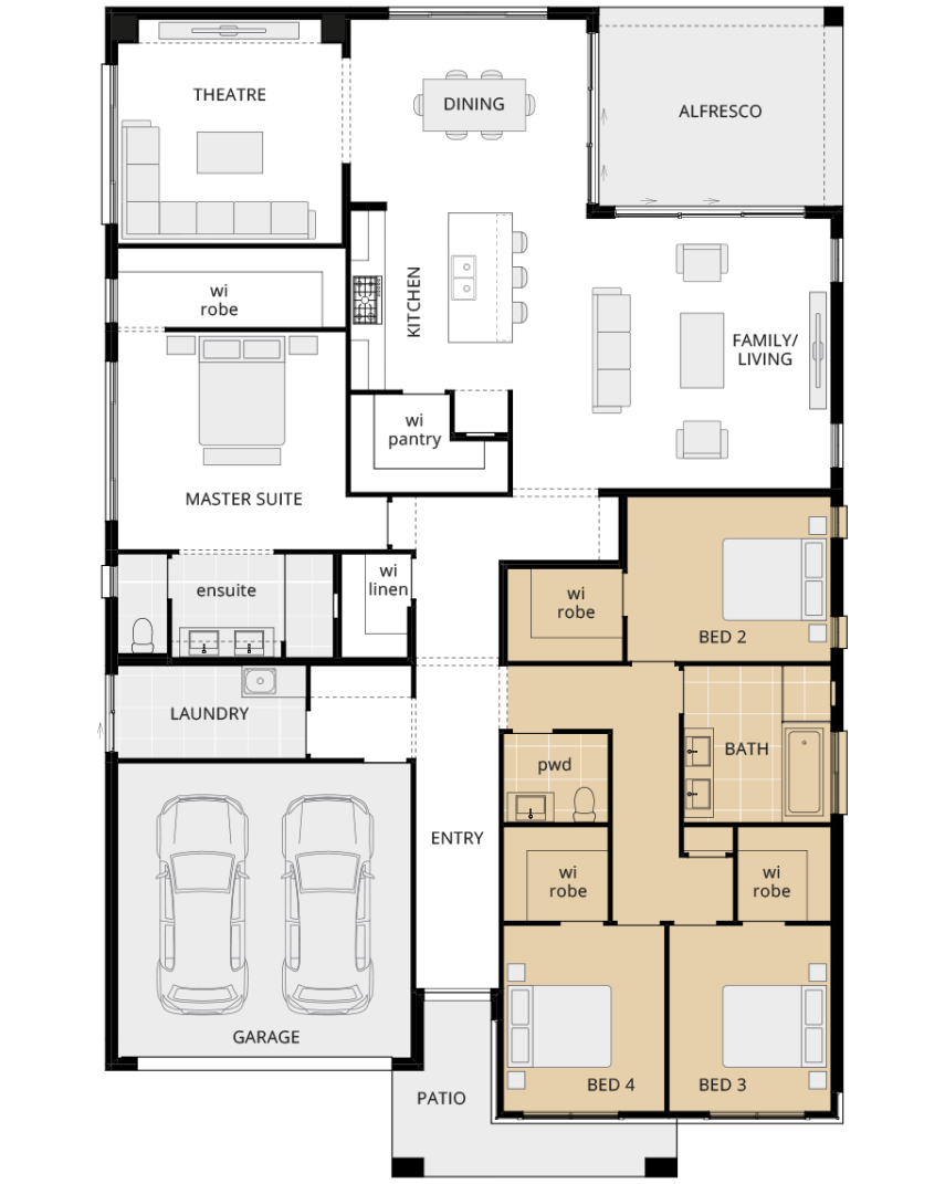 single storey home design san marino no activities option lhs