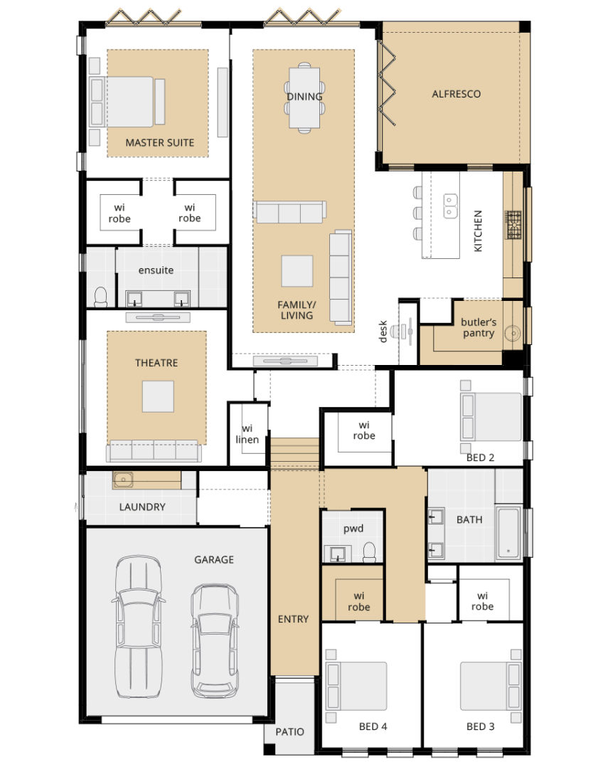 San Marino Grande - Single Storey Floor Plan