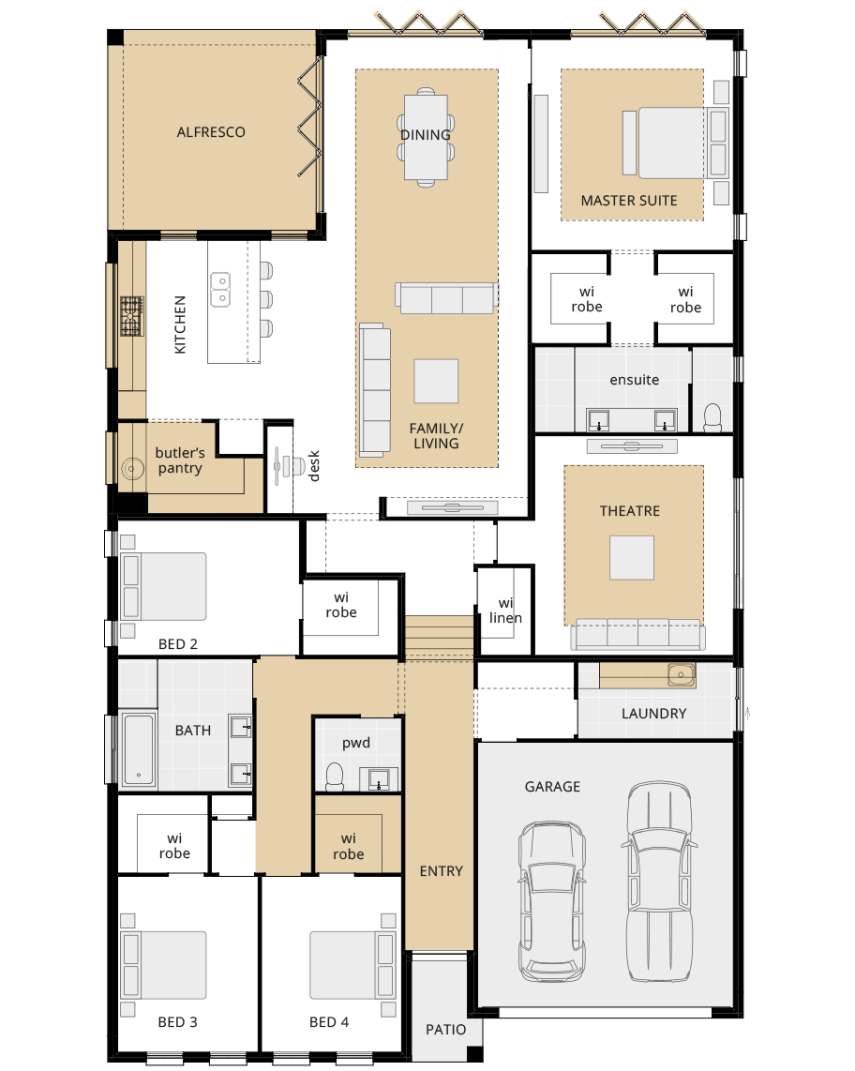 San Marino Grande - Single Storey Floor Plan