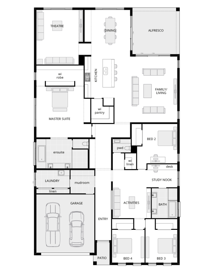 San Marino Manor - Single Storey Home Design Floor Plan