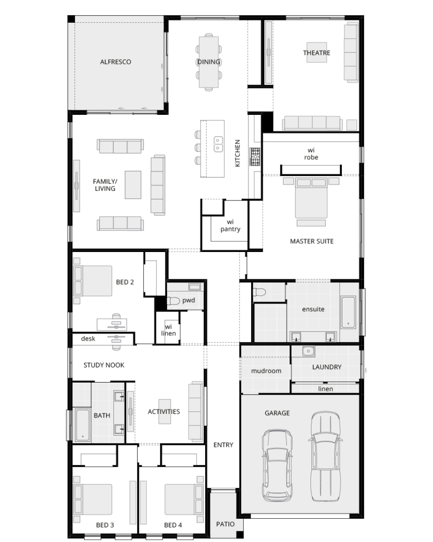 San Marino Manor - Single Storey Home Design Floor Plan