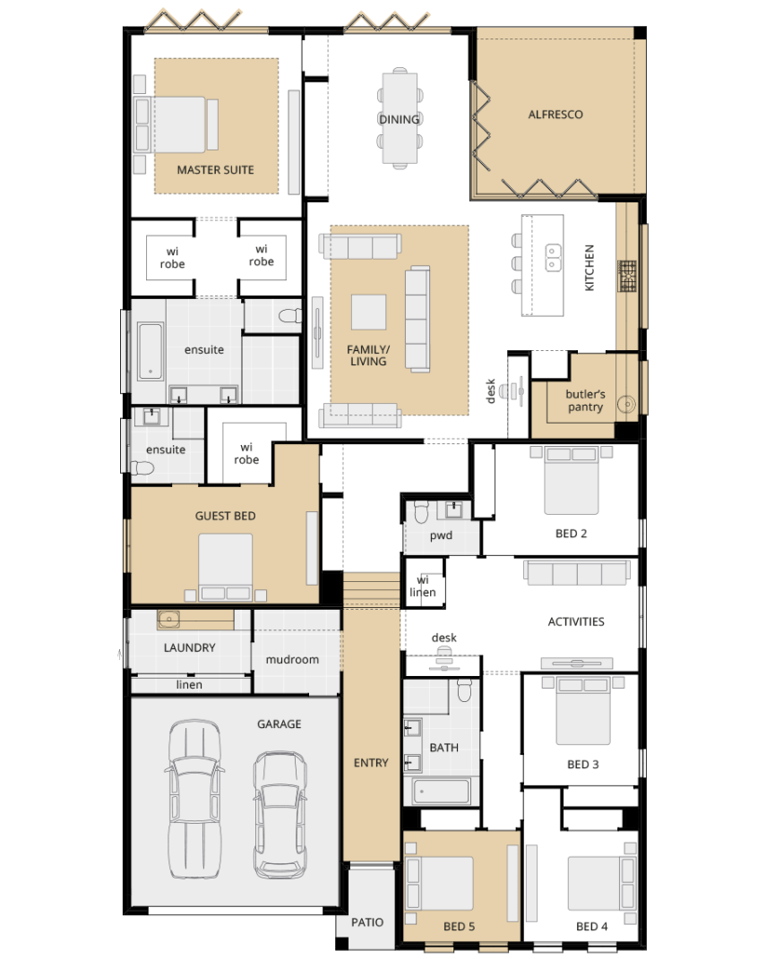 San Marino Manor - Single Storey Home Design Floor Plan