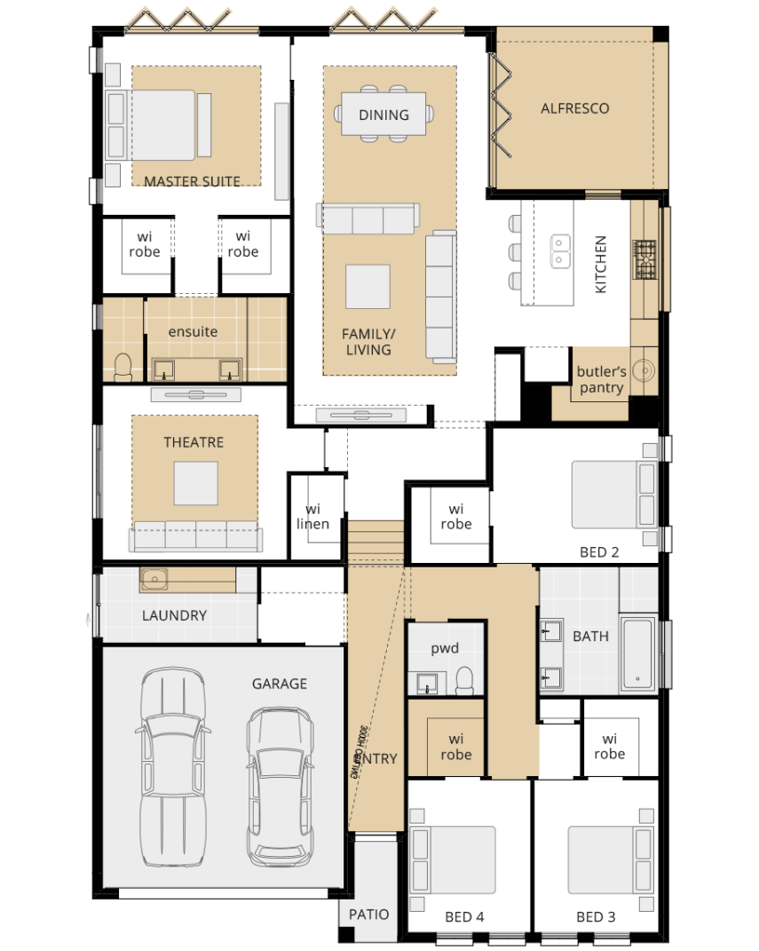 San Marino - Single Storey Floor Plan