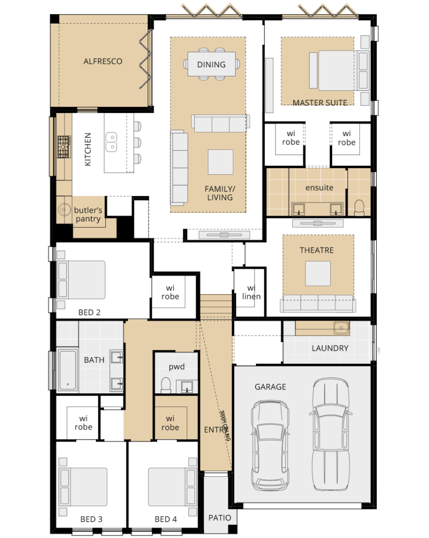 San Marino - Single Storey Floor Plan