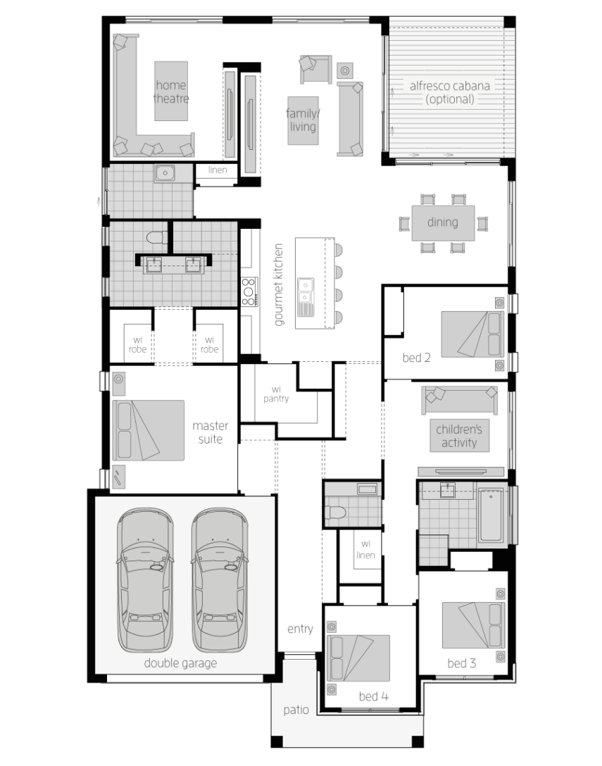 Santa Monica 15 One- Single Storey Floor Plan Santa Monica 15 One- Single Storey Floor Plan- McDonald Jones