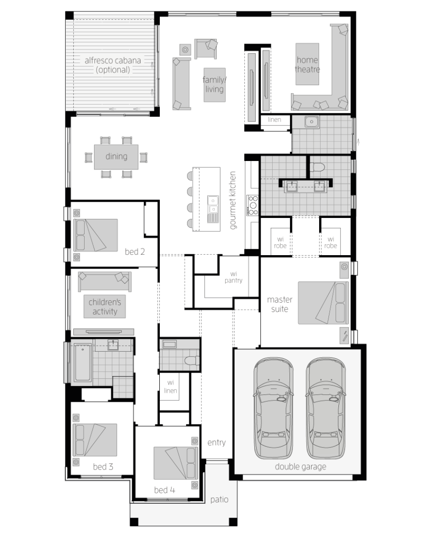 Santa Monica 15 One- Single Storey Floor Plan Santa Monica 15 One- Single Storey Floor Plan- McDonald Jones