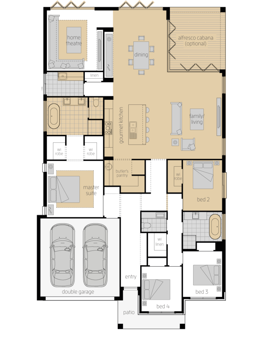 Santa Monica 15 One- Single Storey Floor Plan Upgrade Santa Monica 15 One- Single Storey Floor Plan Upgrade- McDonald Jones