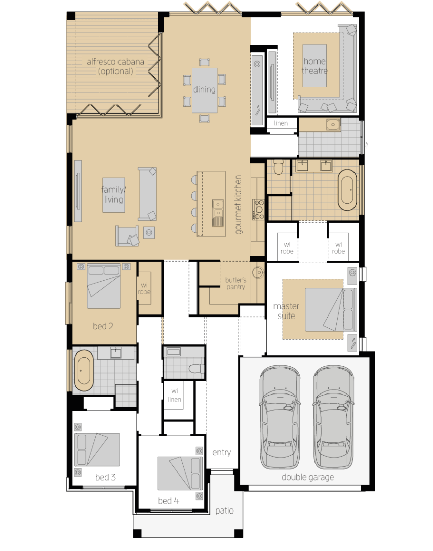 Santa Monica 15 One- Single Storey Floor Plan Upgrade Santa Monica 15 One- Single Storey Floor Plan Upgrade- McDonald Jones