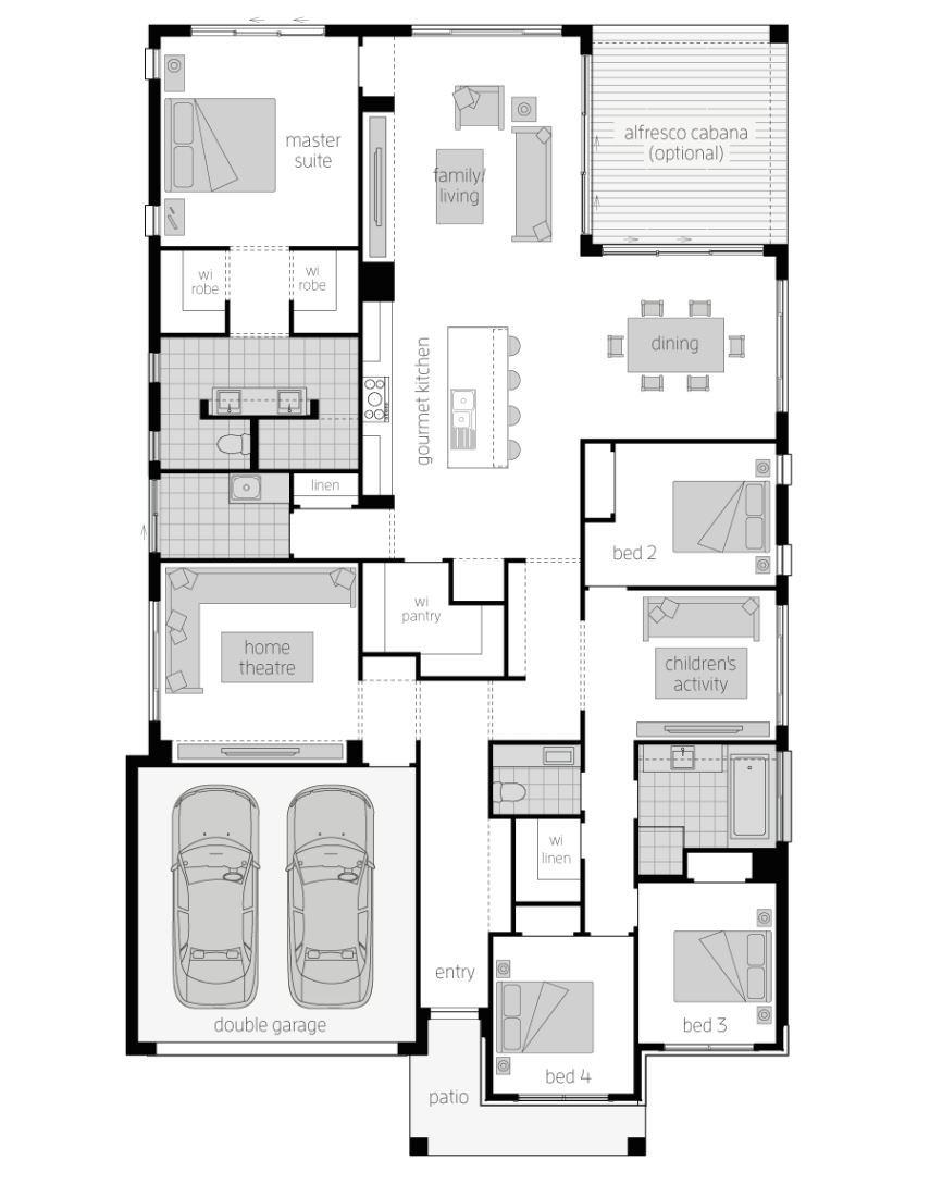 Santa Monica 15 Two- Single Storey Floor Plan Santa Monica 15 Two- Single Storey Floor Plan- McDonald Jones