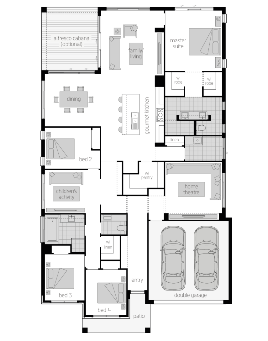 Santa Monica 15 Two- Single Storey Floor Plan Santa Monica 15 Two- Single Storey Floor Plan- McDonald Jones