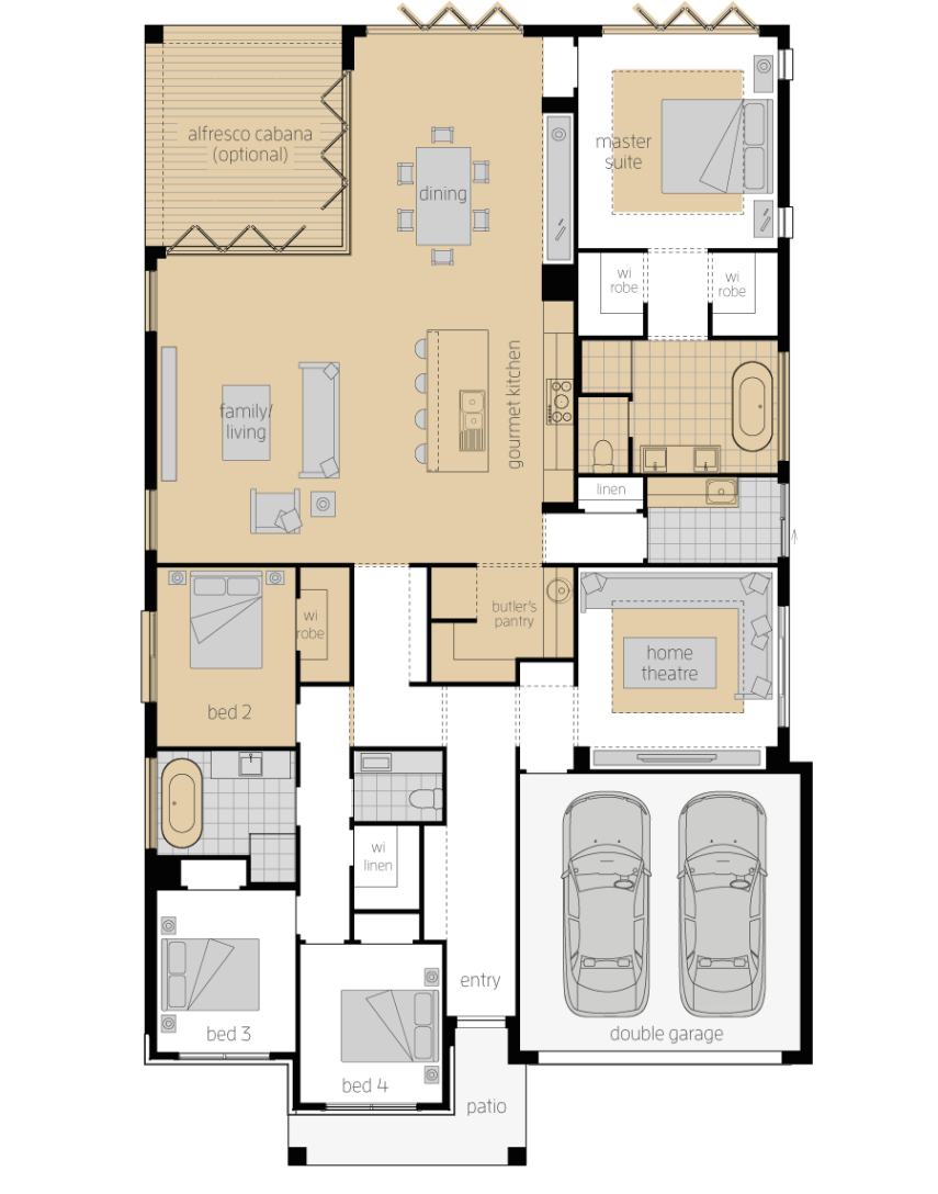 Santa Monica 15 Two- Single Storey Floor Plan Upgrade Santa Monica 15 Two- Single Storey Floor Plan Upgrade- McDonald Jones