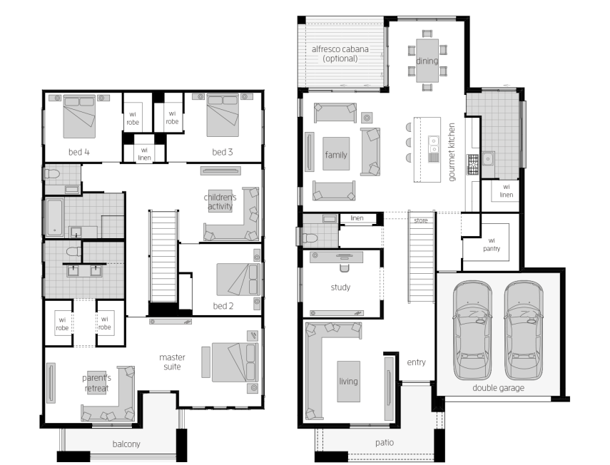 Saxonvale - Two Storey Four Bedroom House Plan