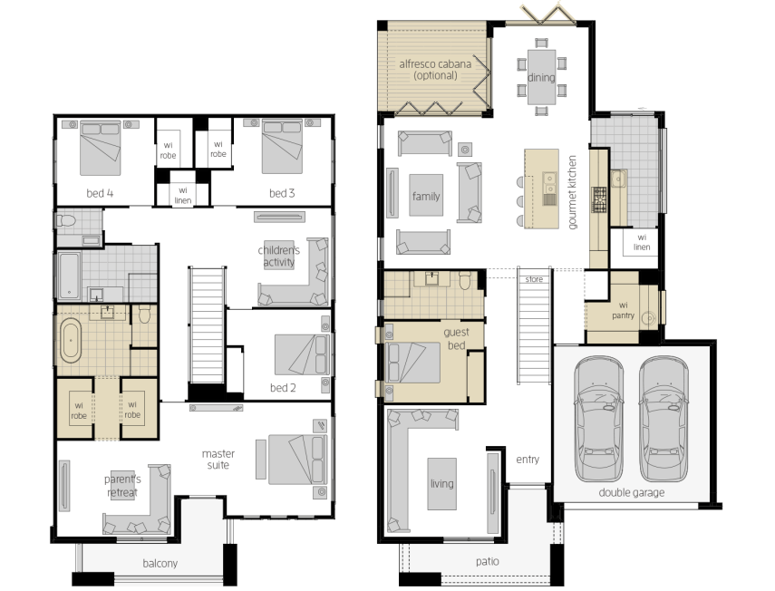 saxonvale-36-THREE-upgrade-lhs Saxonvale - Two Storey Four Bedroom House Plan