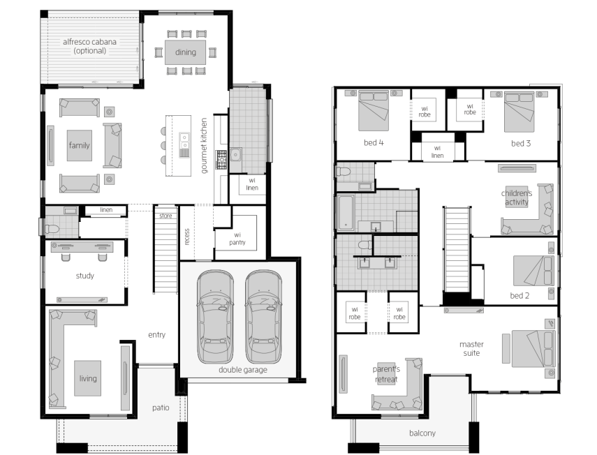 saxonvale-40-three-standard-lhs Saxonvale 40 Three - Two Storey Four Bedroom House Plan