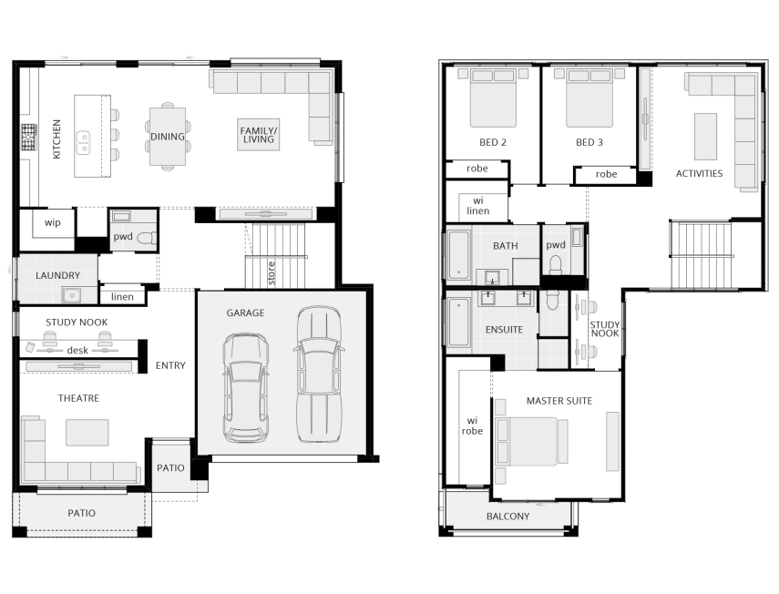 scarborough-double-storey-home-design-floor-plan-standard-armstrong-facade-lhs