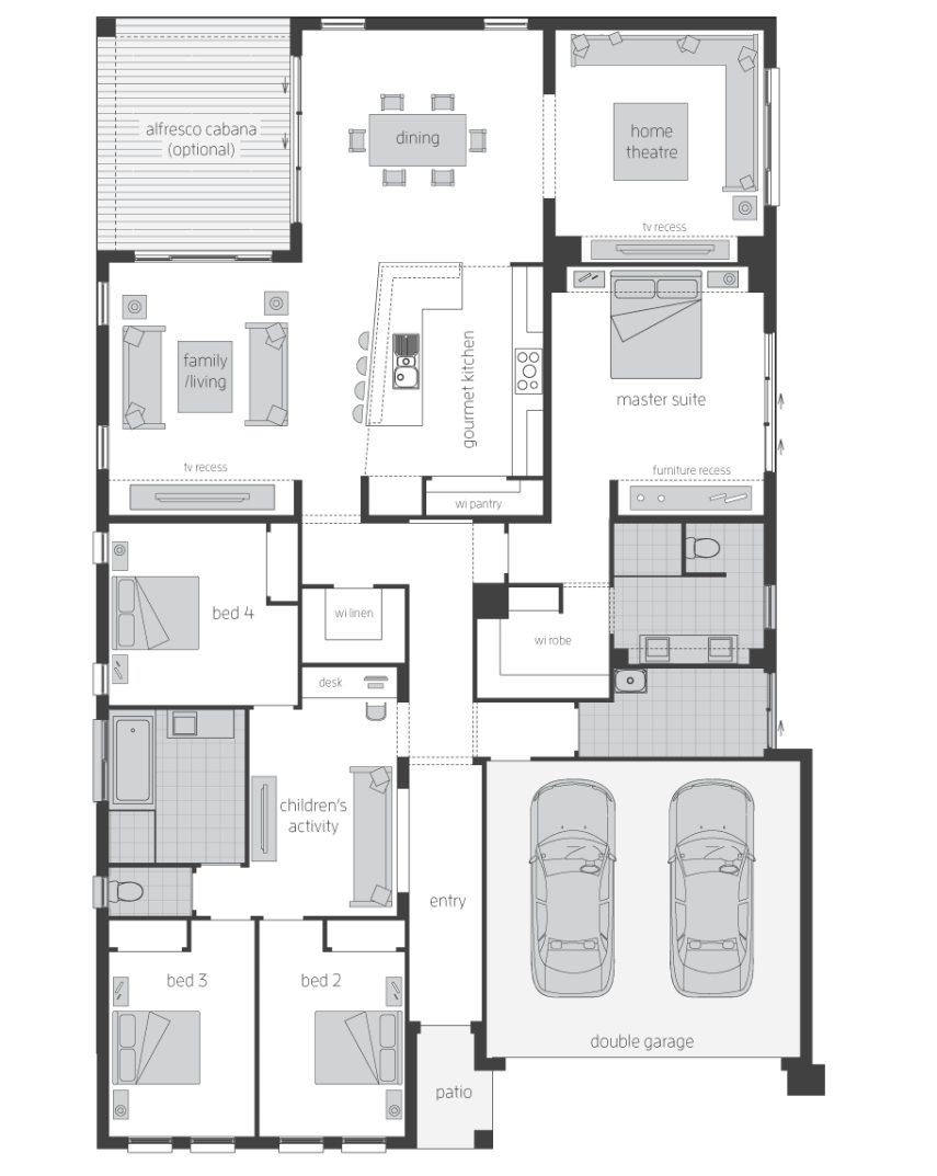 Floor Plan - Ambassador Floor Plan - Ambassador Home Design - Canberra - McDonald Jones