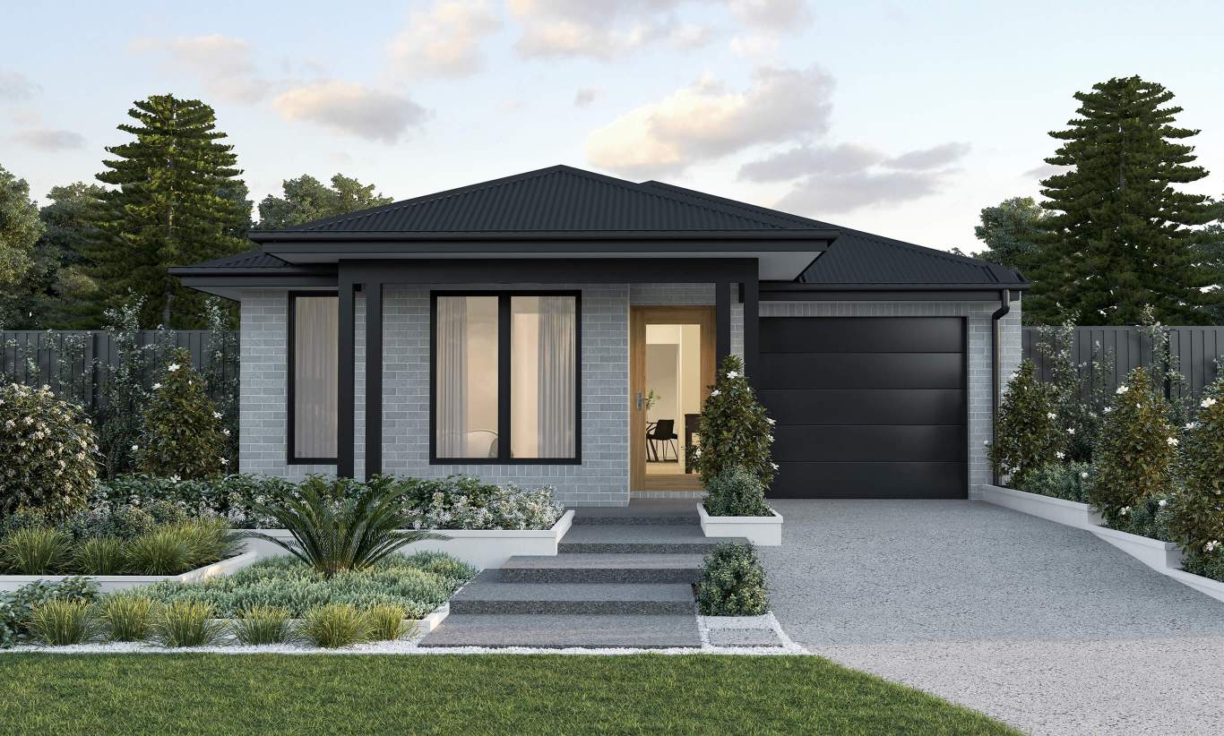 single storey home design everyday tavia highland facade