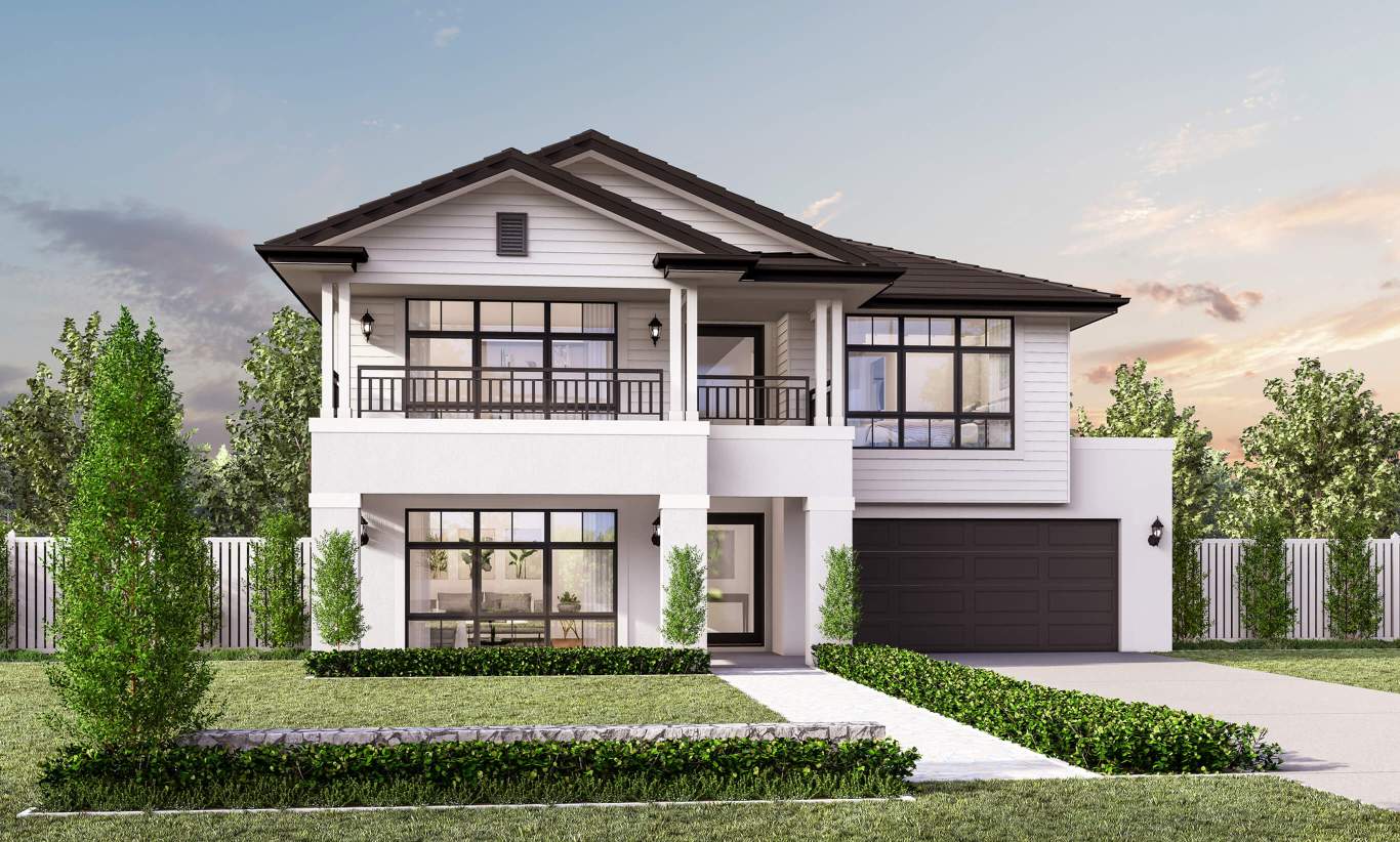 Saxonvale 42 - Hampton Facade two storey home design saxonvale 42 hampton facade