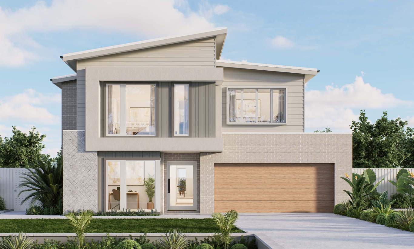 Allora - Burleigh Facade two storey home design allora burleigh facade