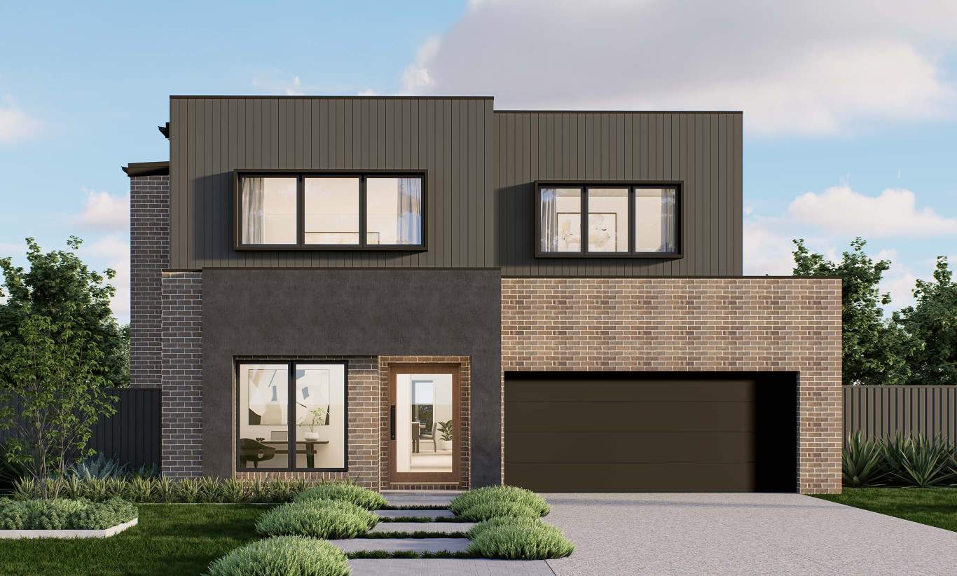 Allora - Crescent Facade two storey home design allora crescent facade