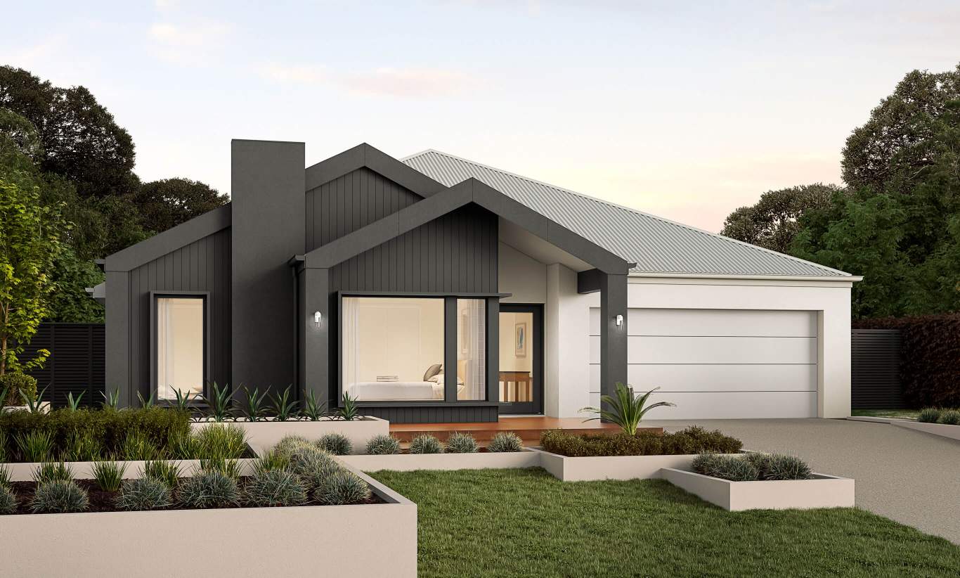 single story home design anchorage scandi facade