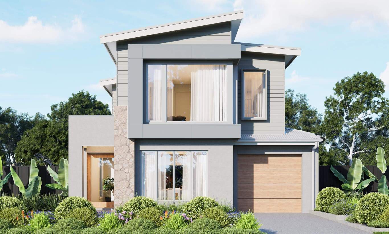 two storey home design aria 28 one burleigh facade