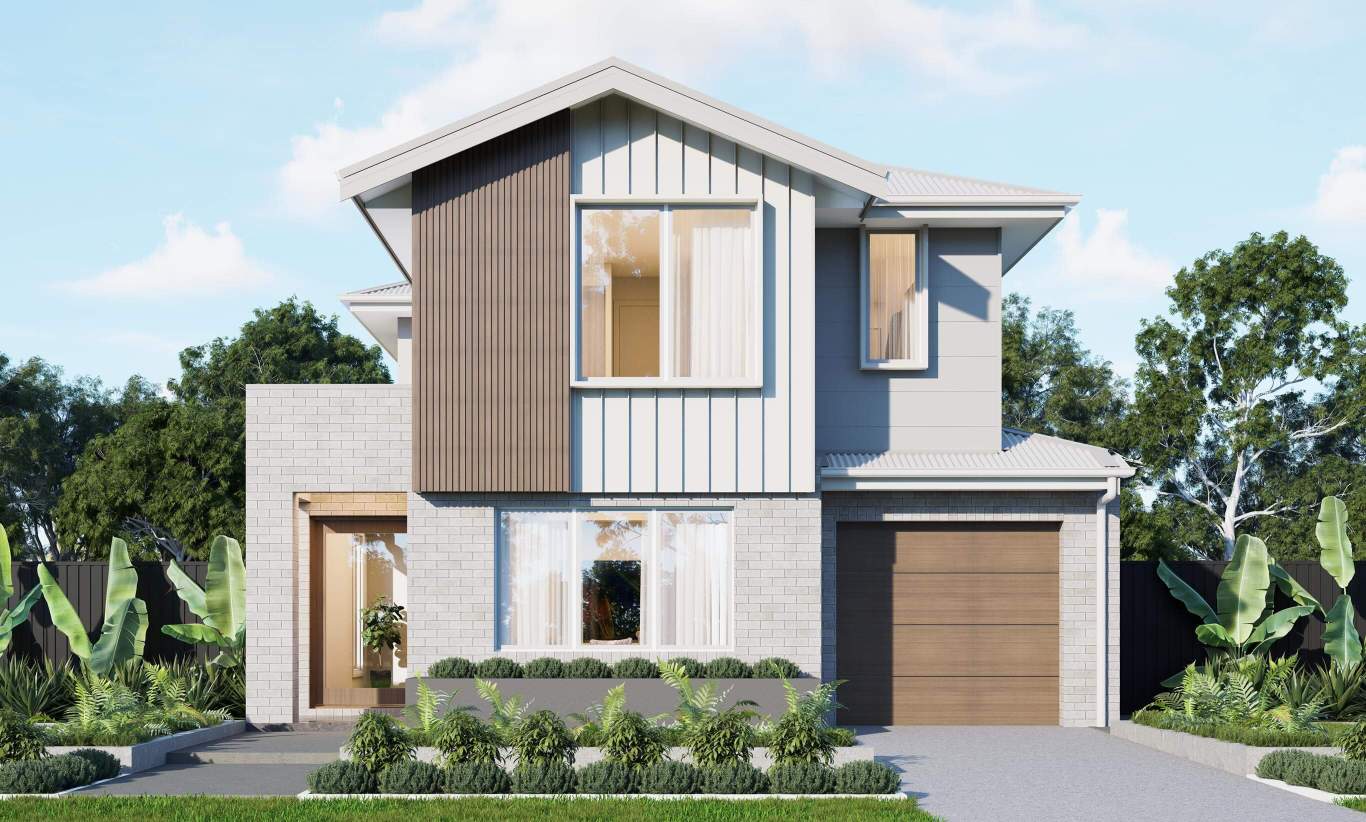 two storey home design aria 28 one byron facade