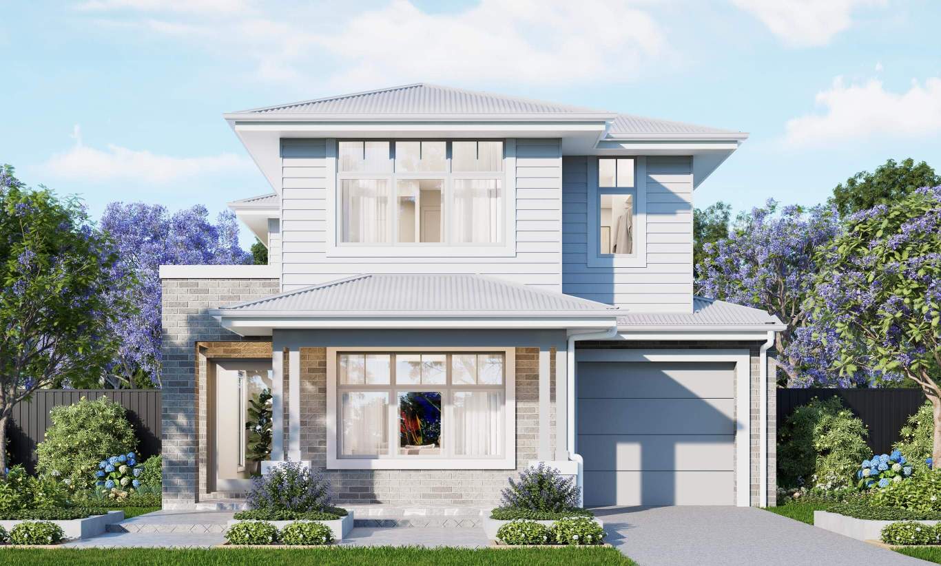 two storey home design aria 28 one calverston facade