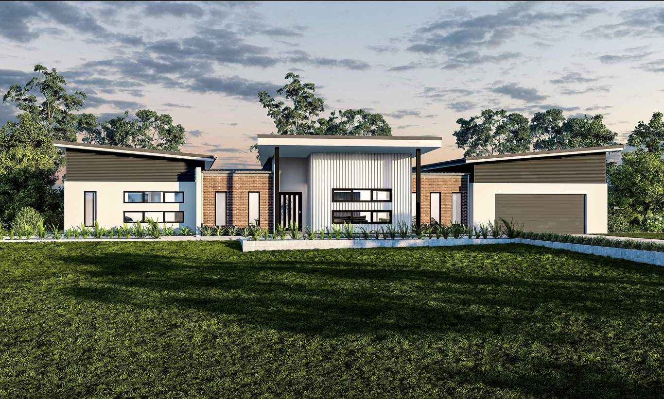 acreage single storey house design balmoral with sapphire facade