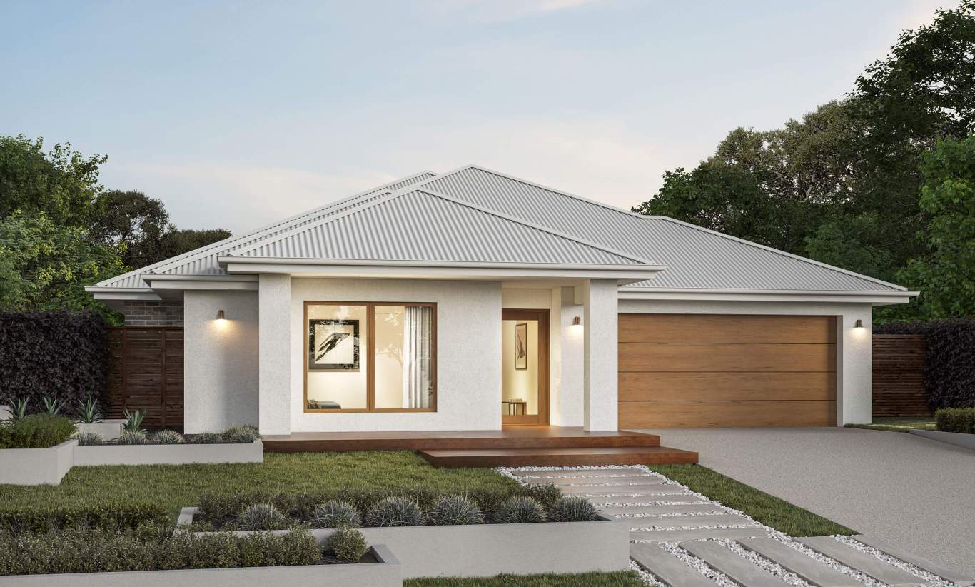 Beachmere - Aston Facade single storey home design beachmere aston facade