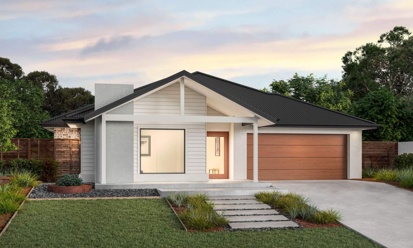 Beachmere - Cayman Facade single storey house design beachmere cayman facade