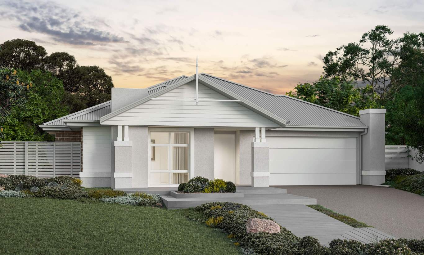 Beachmere - Westbury Facade one storey home design beachmere westbury facade