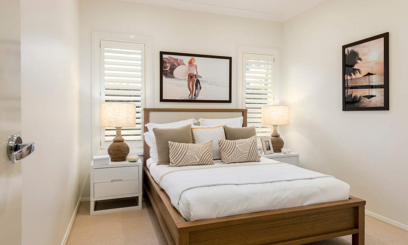 Bedroom, Monte Carlo Display Home at Home World 5 - McDonald Jones