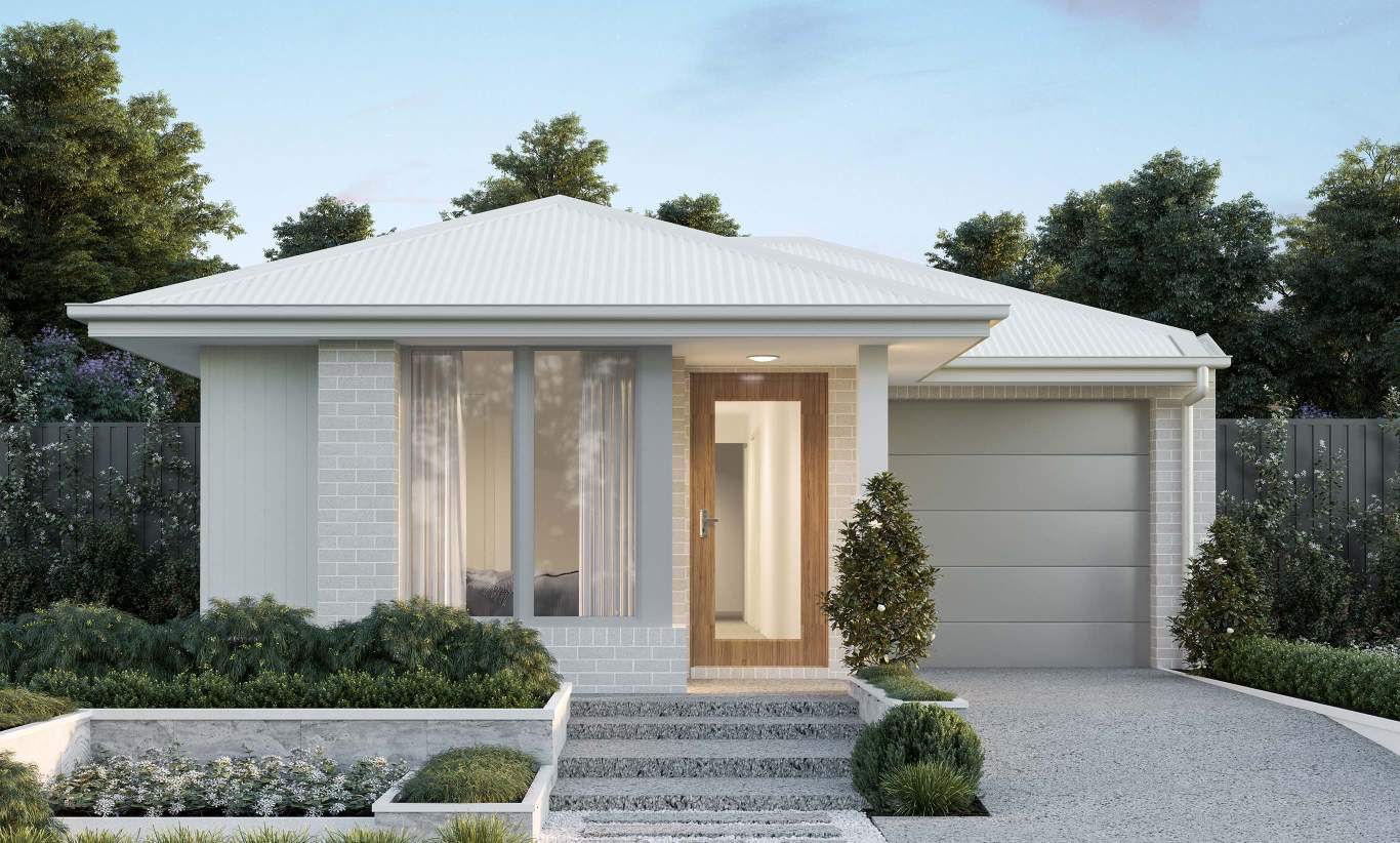 single storey home design benaco one savannah facade