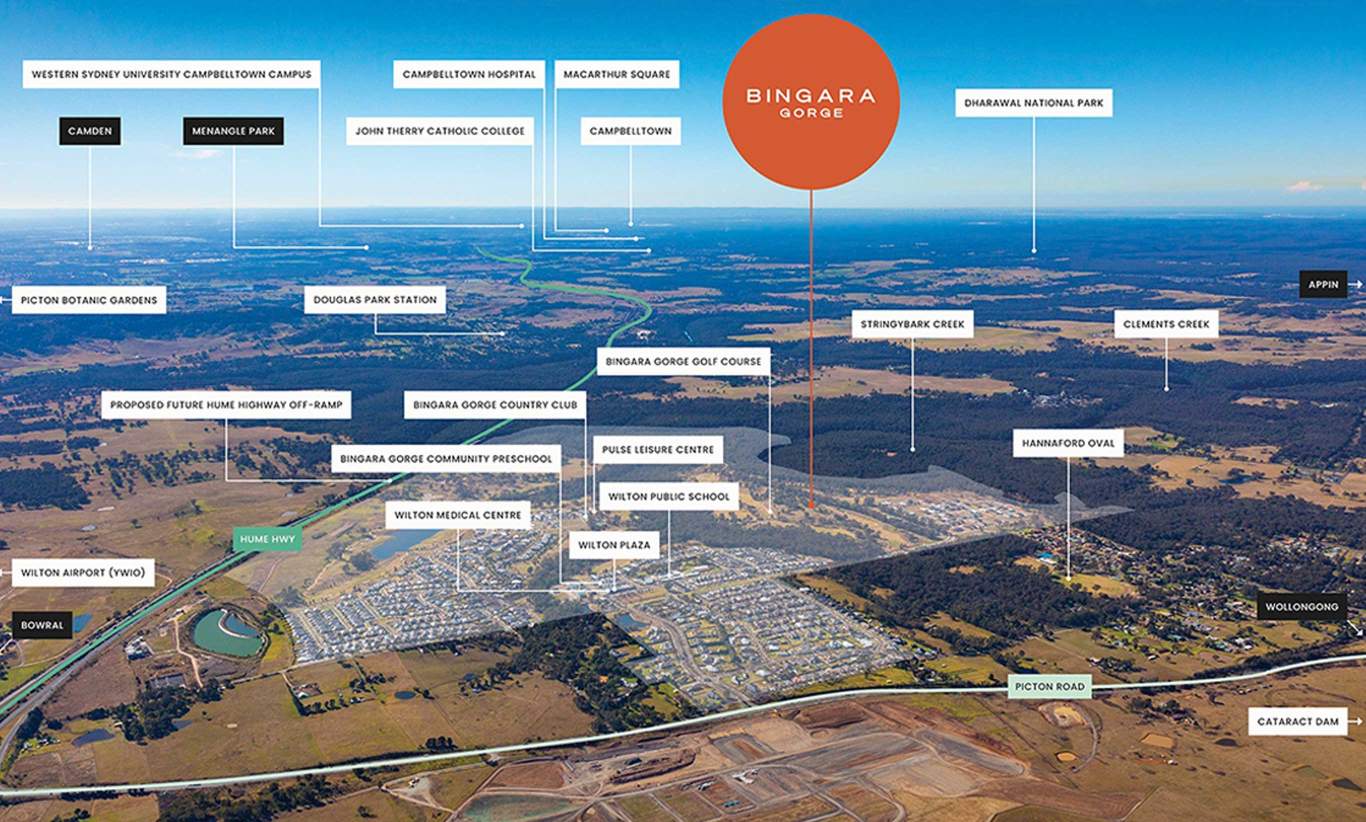 house and land estate bingara gorge map