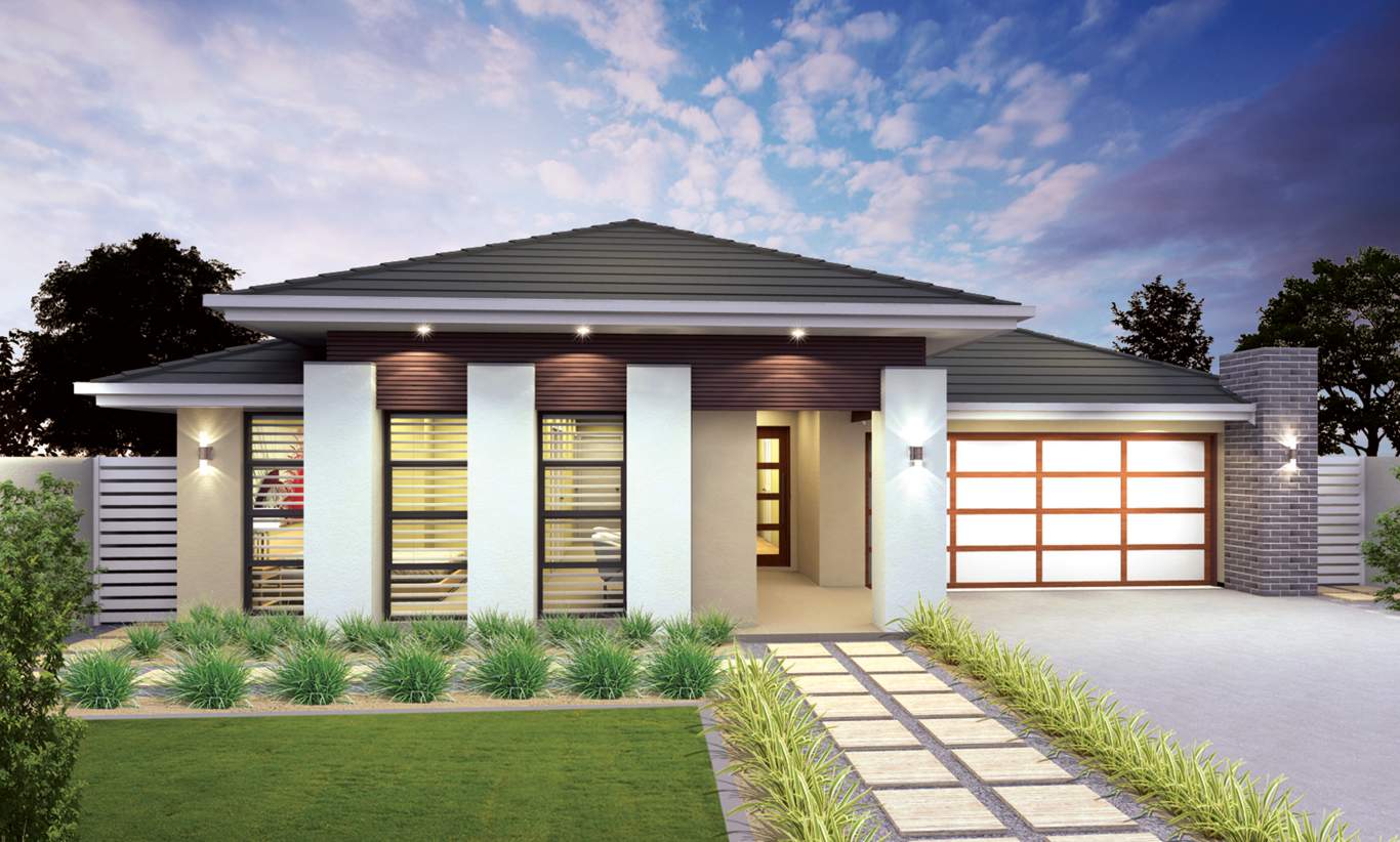 Contemporary Pavilion Facade, Santorini Manor, McDonald Jones 