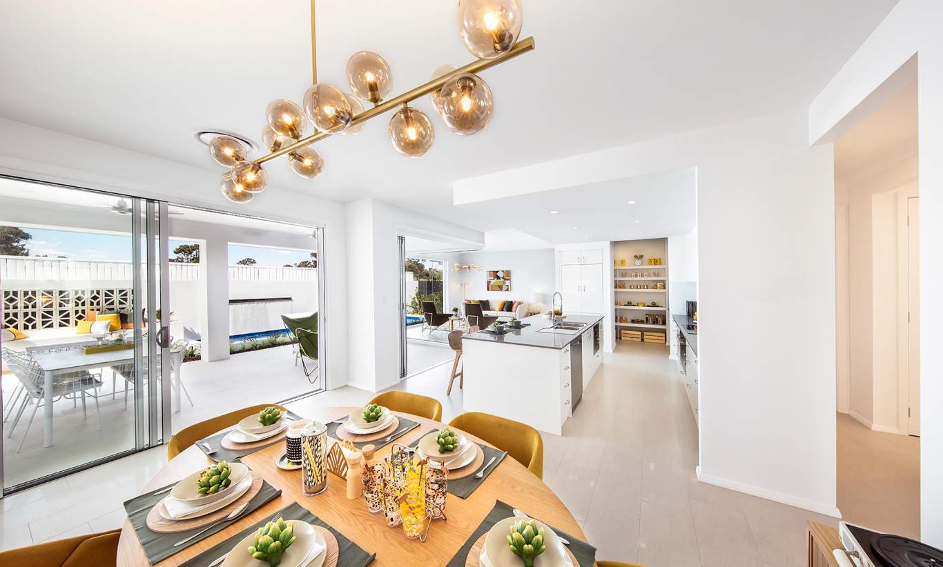 Springvale Impressive open plan living McDonald Jones Homes