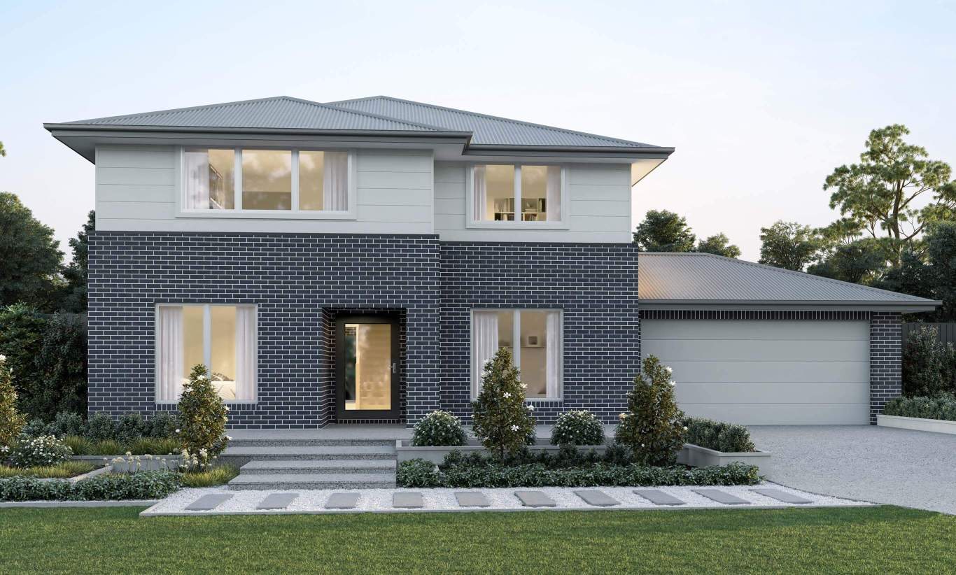 two storey home design everyday enzo five classic facade