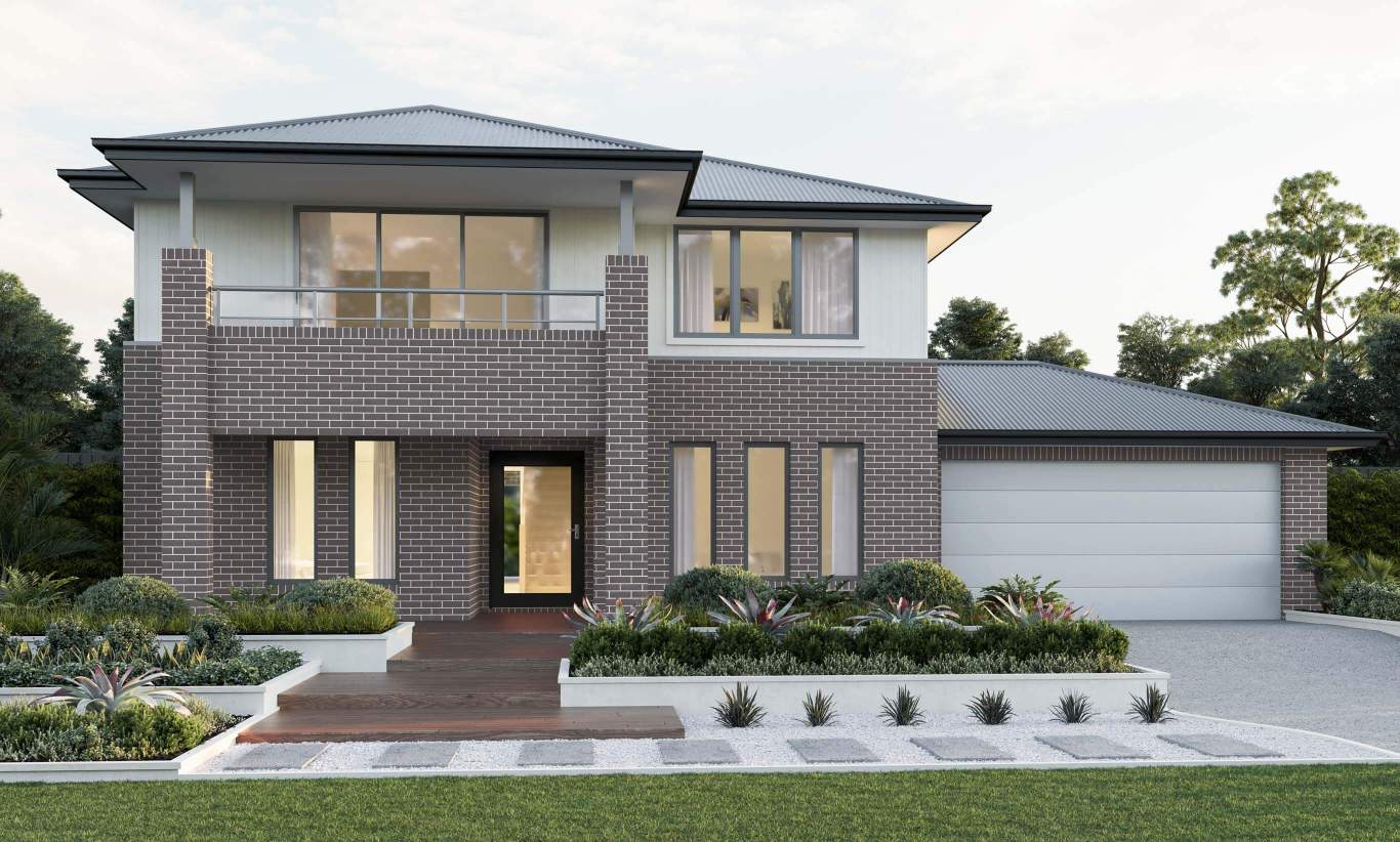 two storey home design everyday enzo five wilderness facade