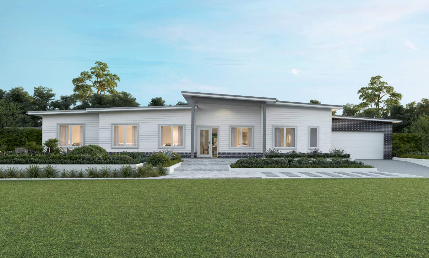 single storey acreage design everyday evora alpine facade