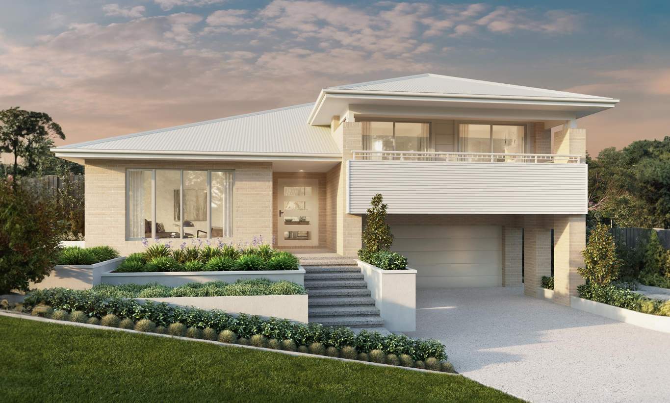 split level home design flinders coastal facade