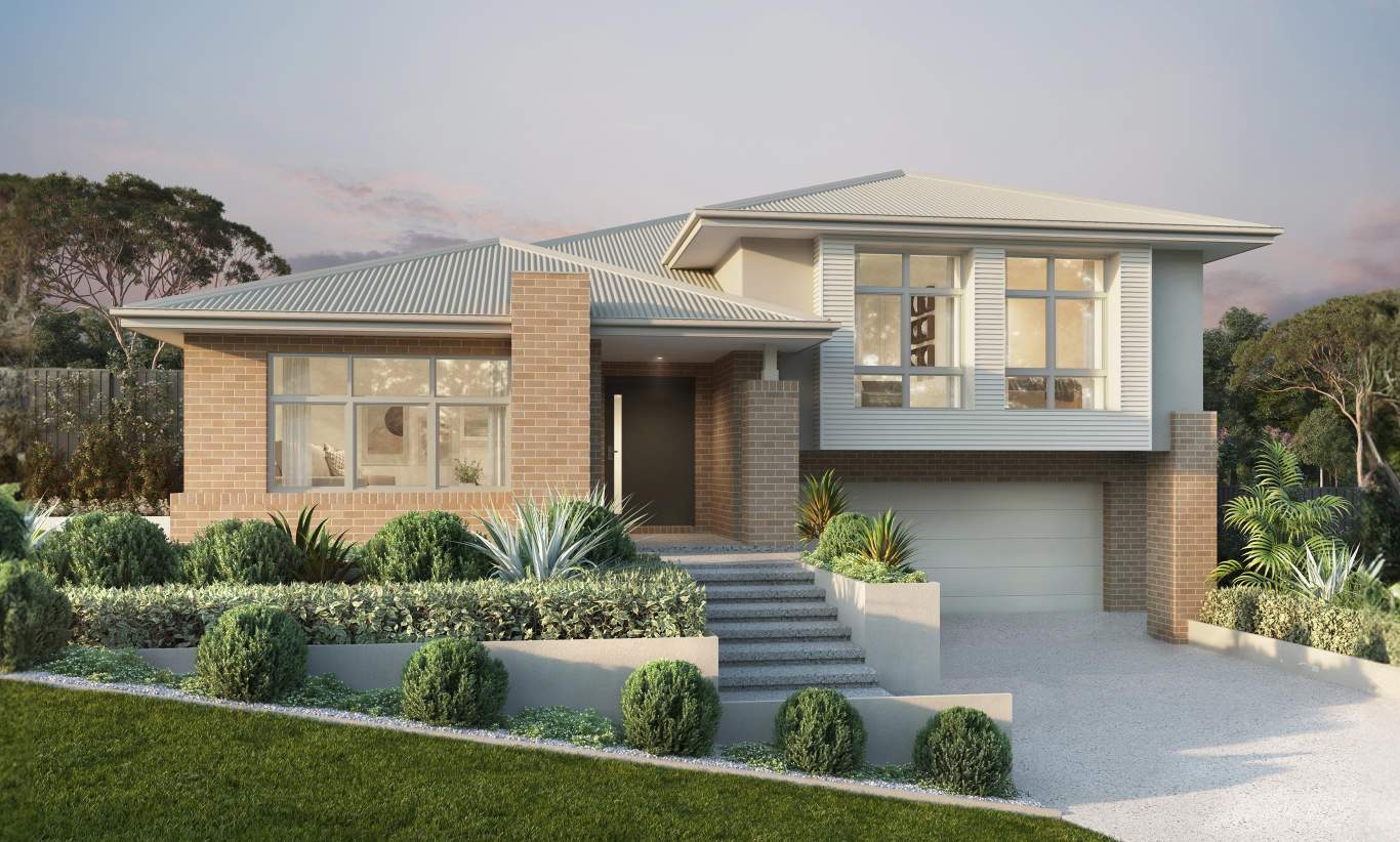 new split level home design flinders with contemporary facade