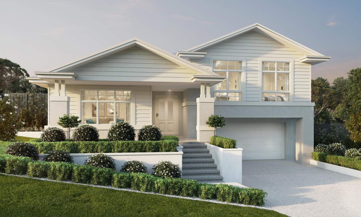 split level home design flinders hamptons facade