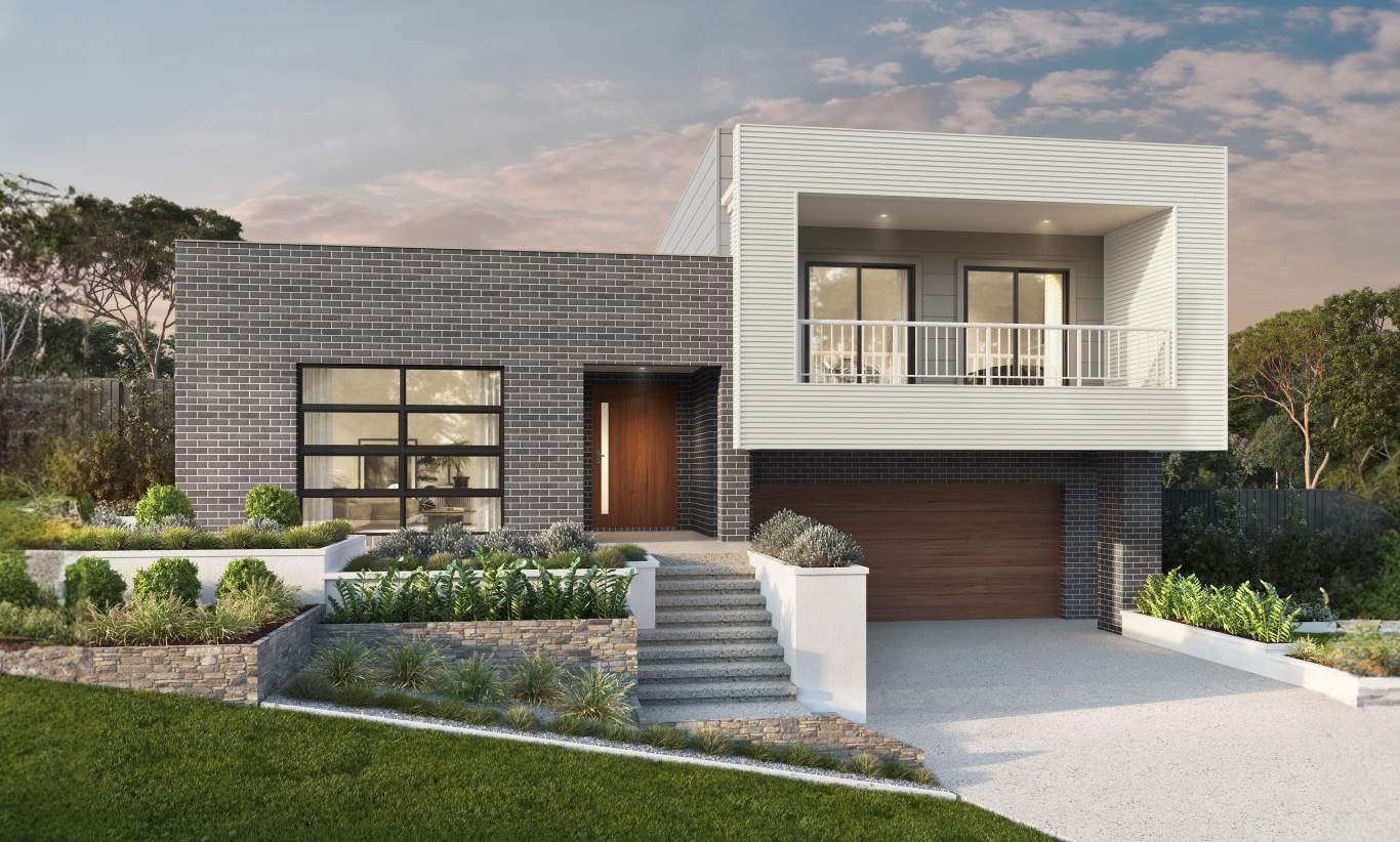 split level home design flinders sheike facade