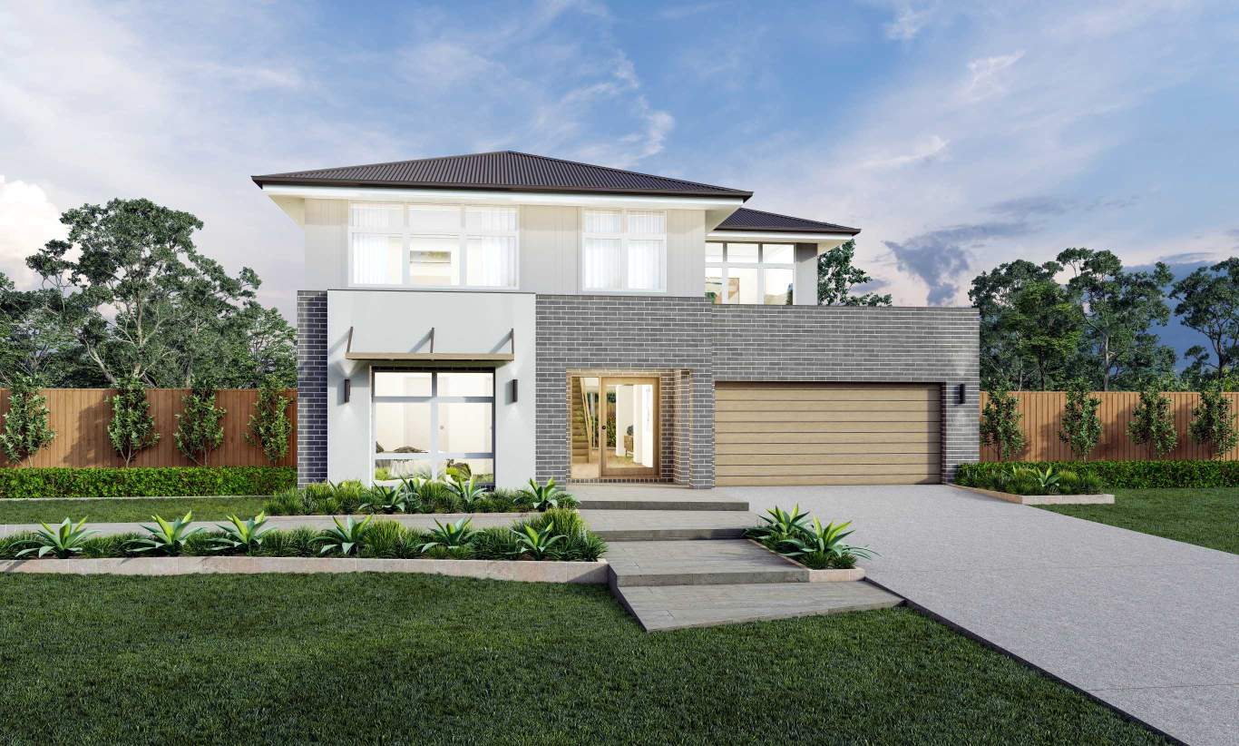 Grandeur 42 One - Langley Facade 2 storey house design grandeur 42 one langley facade