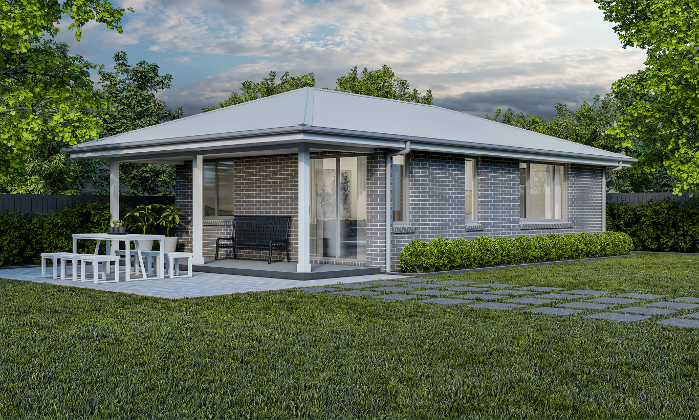 Granny Flat Four home design McDonald Jones Hipped facade Granny Flat Four home design McDonald Jones Hipped facade